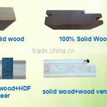 Solid Wood Interior Outdood Hard Wood Cherry Plain Wood Bathroom Door photo-5