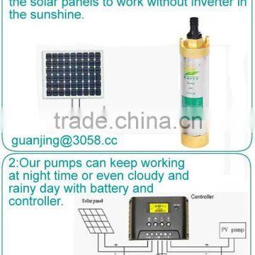 New 80m Head High Quality Solar Submersible Water Pump Deep Well for High Building and Bathroom