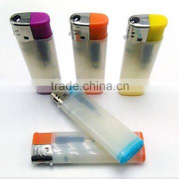 Hot Selling Semi Transparent Colored Plastic Lighter photo-3