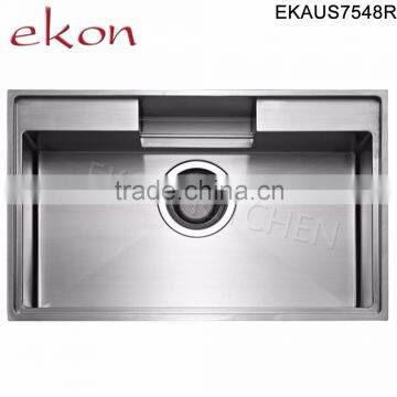 Single Bowl Premium 304 18 Gauge Handmade Stainless Steel Undermount Sink photo-3