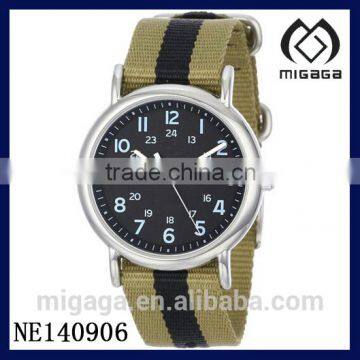 Fashion easy to read nylon strap watch for men *Unisex Watch with Nylon Band