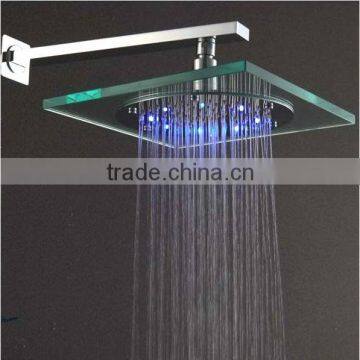 Glass Rainfall LED Shower Head, The Color Will Change in Different Water Temperature                        
                                                Quality Choice