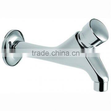 High Quality Brass Timing Delay Faucet, Self Closing, Chrome Finish and Wall Mounted