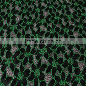 Fluorescent Green Fancy French Chantilly Lace Fabric photo-3