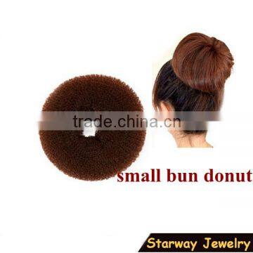 >>Hot Selling Fashionable Girls Black Hair Small Bun Donut/