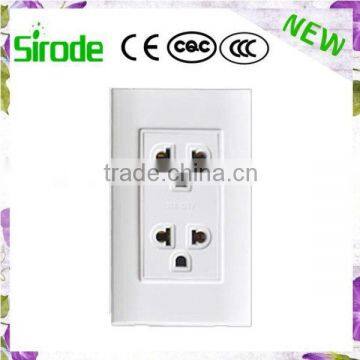 South American Electrical Wall 2 Gang Socket 3-pole Safe Socket