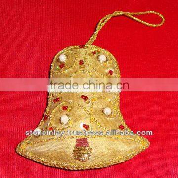 Zari Embroidery Christmas Bell