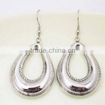Trendy Waterdrop Necklace & Earring Set Stainless Steel Jewelry Set