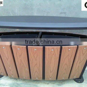 Environmental conservation type WPC colored trash can