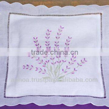 100% cotton hand embroidery lavender bag