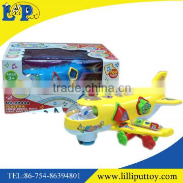 Hot selling colorful B/O universal plane toy