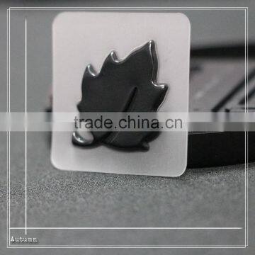 Hand Embriodery designs Black Leaf TPU Patch for Clothing Bag Shoes