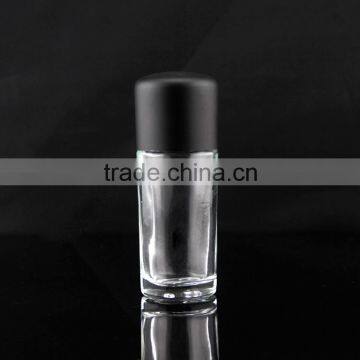 clear high quality lotion glass bottle with black cap