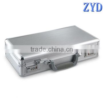 Silver aluminum pistol and shortgun gun case (ZYD-QX8506)