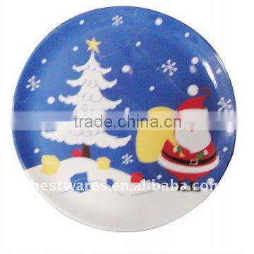 Melamine Christmas round plate