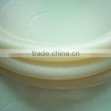 White braided transprent silicone pipe/tube/hose