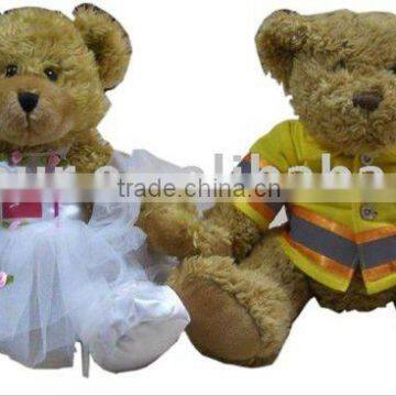 10" Traditional Teddy Bear with Wedding Uniform