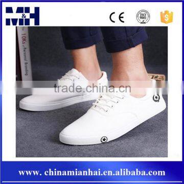 Latest spring autumn fashion unisex 2016 white canvas shoes wholesale