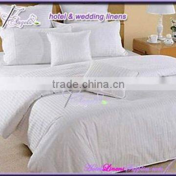 1cm stripe hotel bed linens, 100% cotton, soft and natural hotel bed linens for hotels, motels, hospitals, clubs