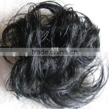 natural wig scrunchie hairpiece with comb