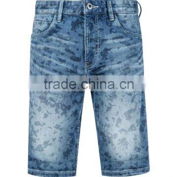 adults age group men camouflage boy denim half pants short pants jeans shorts