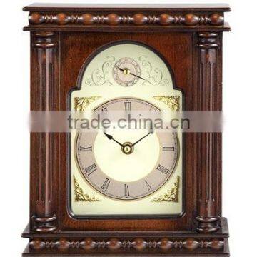 Wooden table desk clock