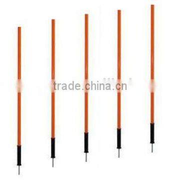 Plastic Dog Agility Trainning Euipment Weave Poles For Grassland and Soft Ground