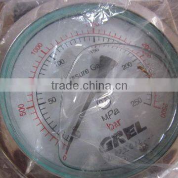 pressure gauge with back connection(liquid filled pressure gauge)