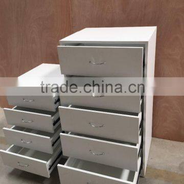 Cheap Melamine White Color Living Room Chest of 5 Drawers Designs