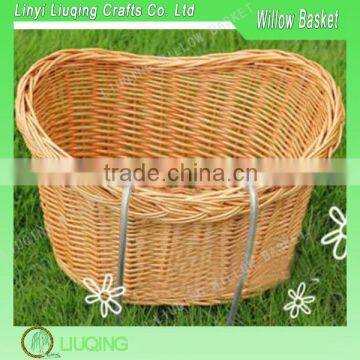 Heart Shape Handmade Wicker Bike Basket Wicker Shopping Basket For Bike