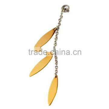 Ladies Charm Stainless Steel Pendant with Yellow Gold Plating Engagement Pendant