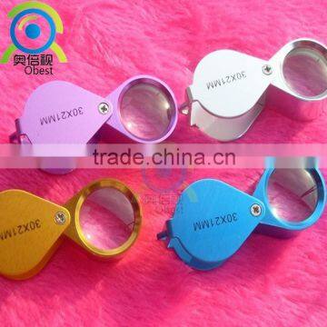 Aluminium alloy promotion loupe magnifier/triplet loupe/magnifying glass for diamond