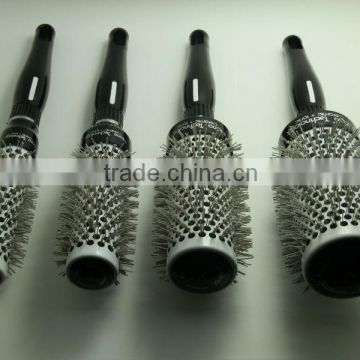 professional round plastic handle hair brush nylon bristle