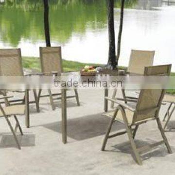 outdoor patio table with metal frame