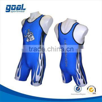 2015 cool design custom made sumo lycra compression blue wrestling suits