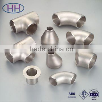 ANSI B16.9 galvanized steel pipe fitting dimensions with ABS certification