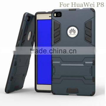 New Products 2016 High Quality 2 In1 TPU+PC Kickstand Protective Case for HuaWei P8, for Huawei p8 Case With 6 Colors photo-5