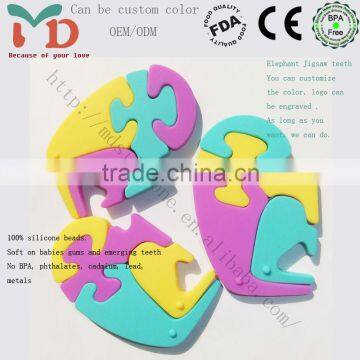 Funny Baby Tys And Silicone Teething Necklace Elephant Pendant