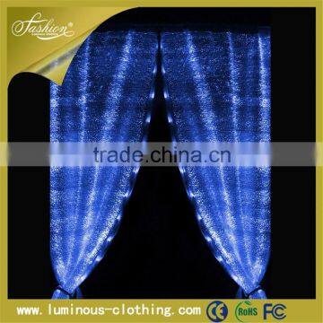 new light emitting fiber optics fabric luxury curtain for rooms