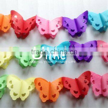 party garland paper decoration tissue bear honeycomb paper garland