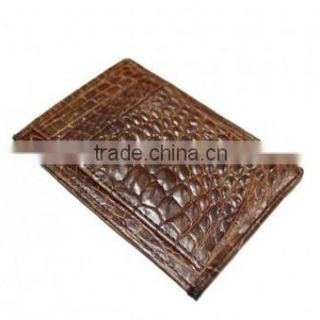 Crocodile leather card clip wallet SCRCW-008