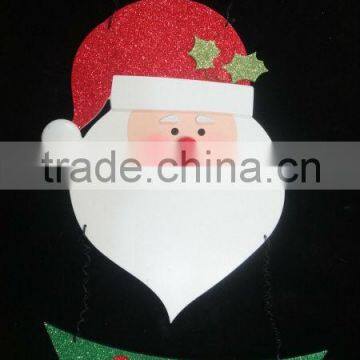 SANTA STOP HERE SIGN, SEASON'S GREETING BOARD DOOR DECOR ORNAMENT