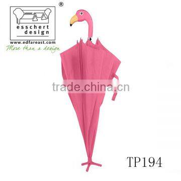 Unique Flamingo Shape Pink color Rain Umbrella bumbershoot