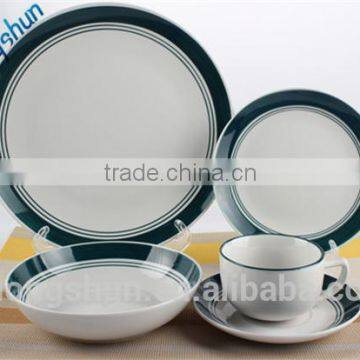 Linyi Hongshun Porcelain Co.,Ltd.Color Band Porcelain Dinner Set