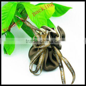 customize drawstrign satin jewelry bags