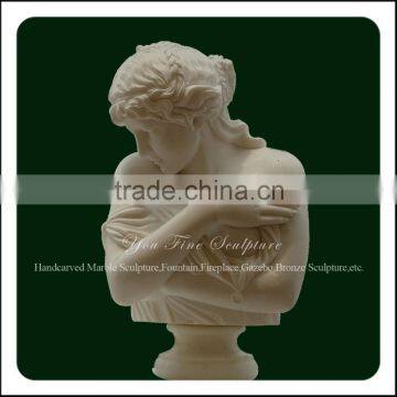 Home Decoration Sexy Lady Stone Marble Head Bust