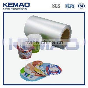 aluminum lidding foil for yoghurt packaging