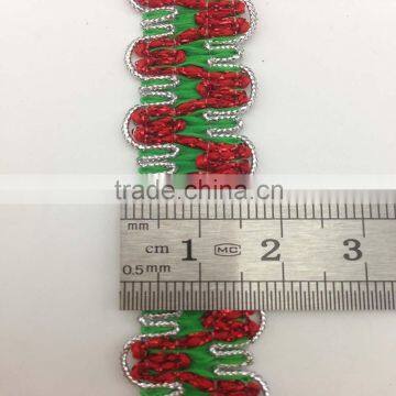 Gold and Silver Beautiful Green Red Fashion Braid Trimming photo-2