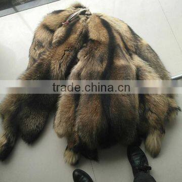 Natural Raccoon Fur Skins Real Raccoon Dog Fur Hide Pelts High Quality Chinese Raccoon Fur for Hood