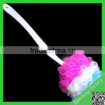 Best quality shower puff mesh sponge,mesh sponge with handle